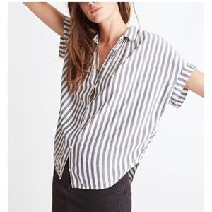 Madewell Central Drapey Shirt Stripe Medium